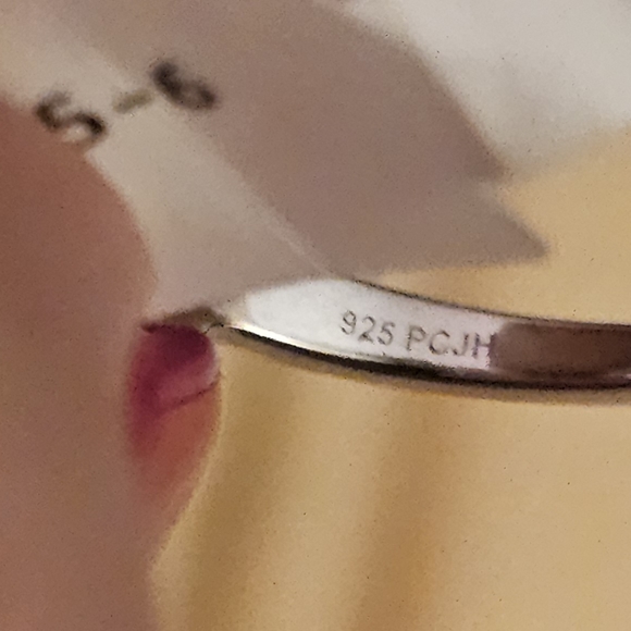 Sz 6, Oval Violet Aurora Moonstone, Amethyst side stones,925 Silver, Rhodium,NWT - Picture 15 of 15